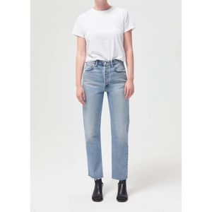 NWT Agolde 90s Pinch Waist High Rise Straight Jeans in Ruminate Light Wash